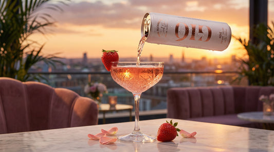 Drink Gio Rosé cocktail at golden hour